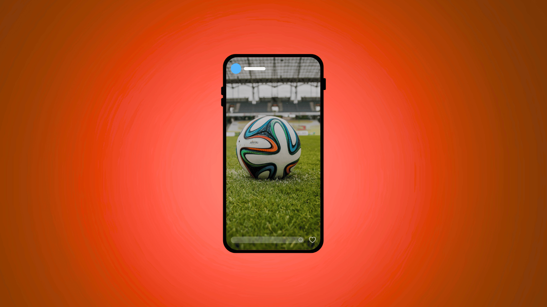 mobile in center with red background