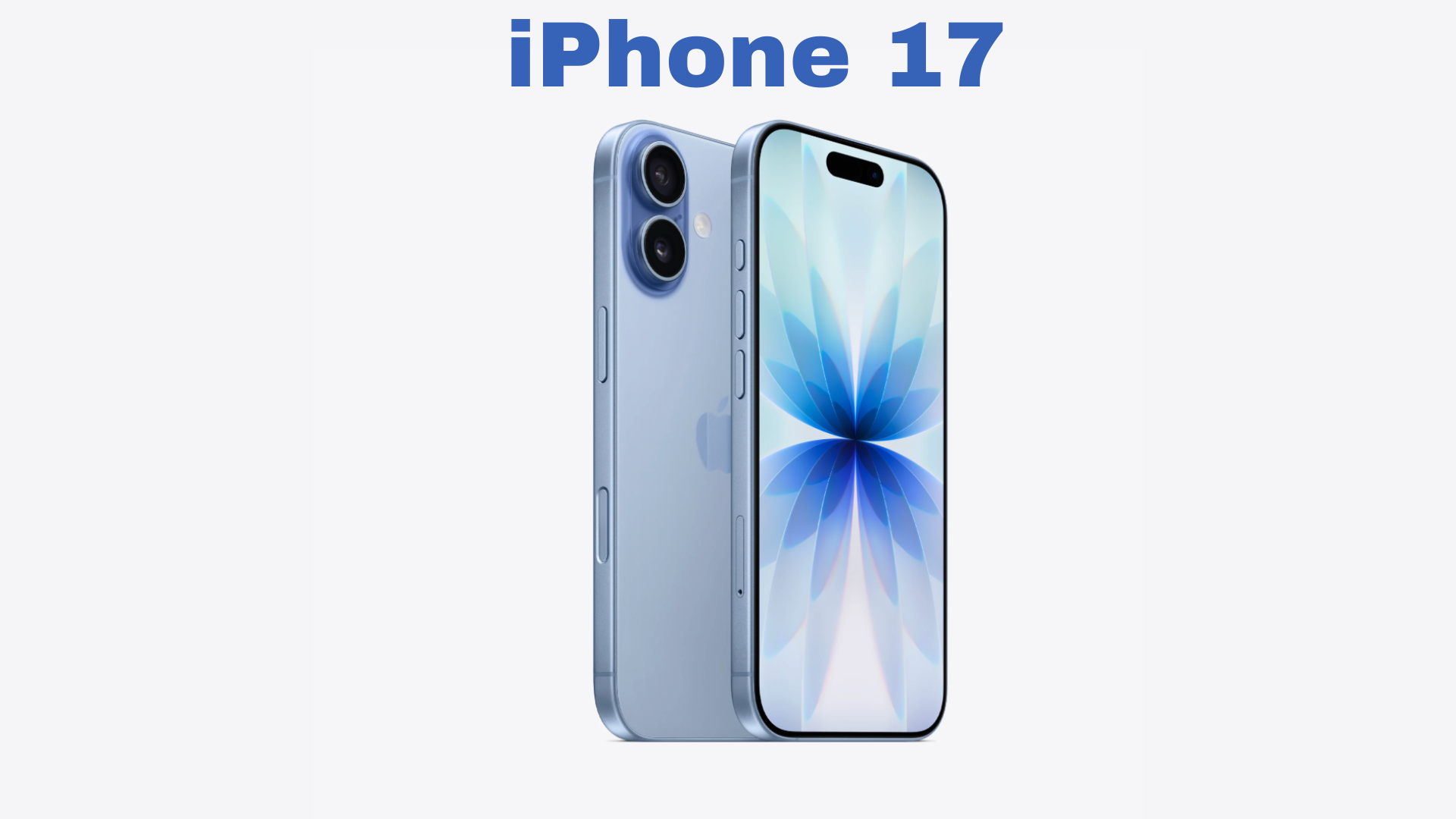 iPhone 17 in Mist Blue color